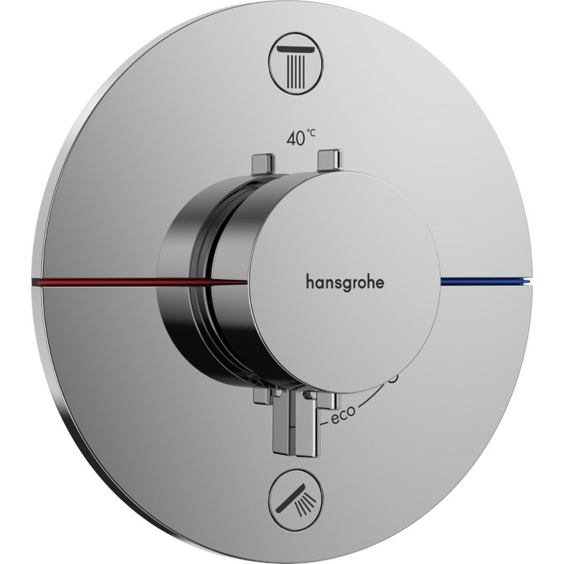 Термостатический смеситель встраиваемый Hansgrohe ShowerSelect Comfort S 15554000 С ВНУТРЕННЕЙ ЧАСТЬЮ, хром