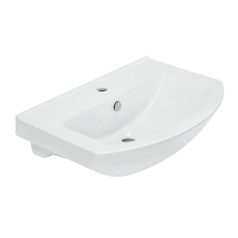 Тумба с раковиной Mixline Боско 65 глянцевая белая, венге, раковина Best 65