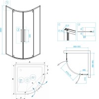 Душевой уголок RGW Stilvoll SV-53 B 100x100x200 профиль черный