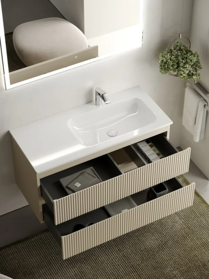 Тумба под раковину Sancos Snob R 100, R, beige soft