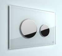 Кнопка смыва TECE Loop 9240660 белое стекло, кнопка хром