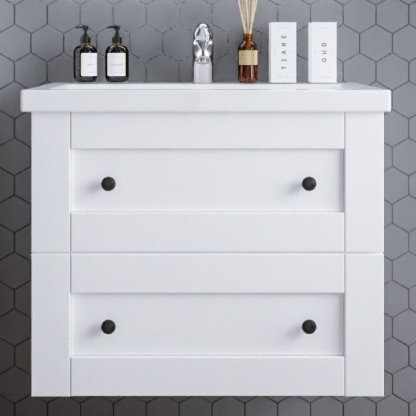 Тумба с раковиной Бриклаер Хелена 80 белая