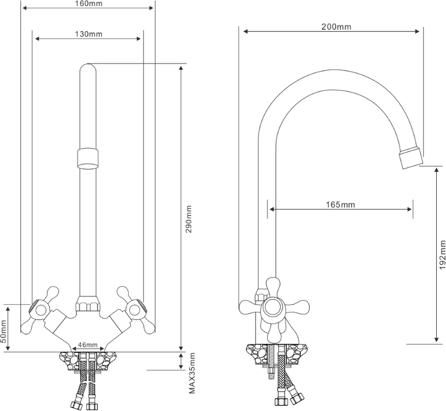 Смеситель для кухни Olive'S Anari AN19431 хром