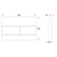 Кнопка смыва для унитаза Veconi Flush V7 пластик, цвет белый глянец