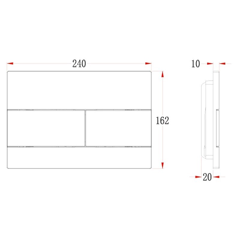 Кнопка смыва для унитаза Veconi Flush V7 пластик, цвет белый глянец