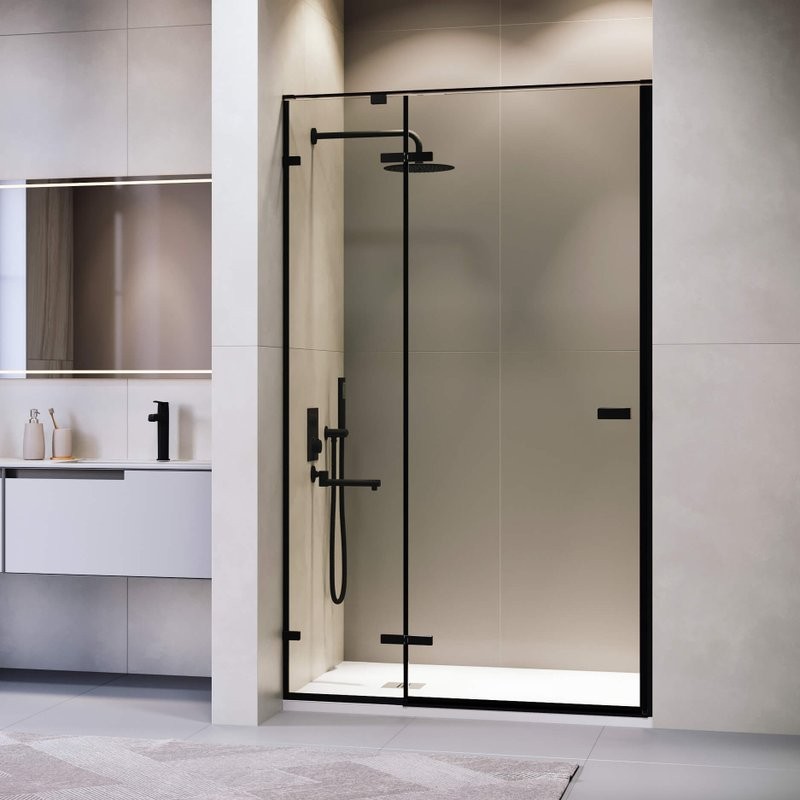 Душевая дверь в нишу RGW Stilvoll SV-004-B 1500х2000 профиль черный, стекло прозрачное