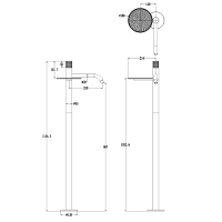 Напольный смеситель для раковины Boheme Stick 120-CRCR.2 chrome touch