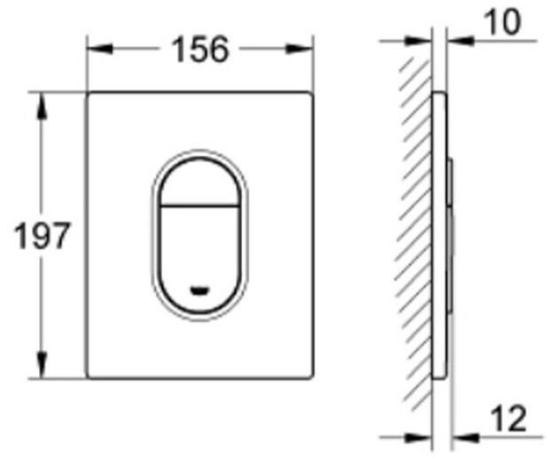Кнопка смыва для унитаза Grohe цвет глянцевый черный