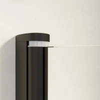 Душевой уголок Vegas Glass ZA-F Novo 110*80 02М 01 профиль черный матовый, стекло прозрачное