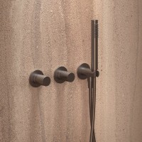 Душевой комплект Vincea Аура VSFW-6AU1GM С ВНУТРЕННЕЙ ЧАСТЬЮ, вороненая сталь