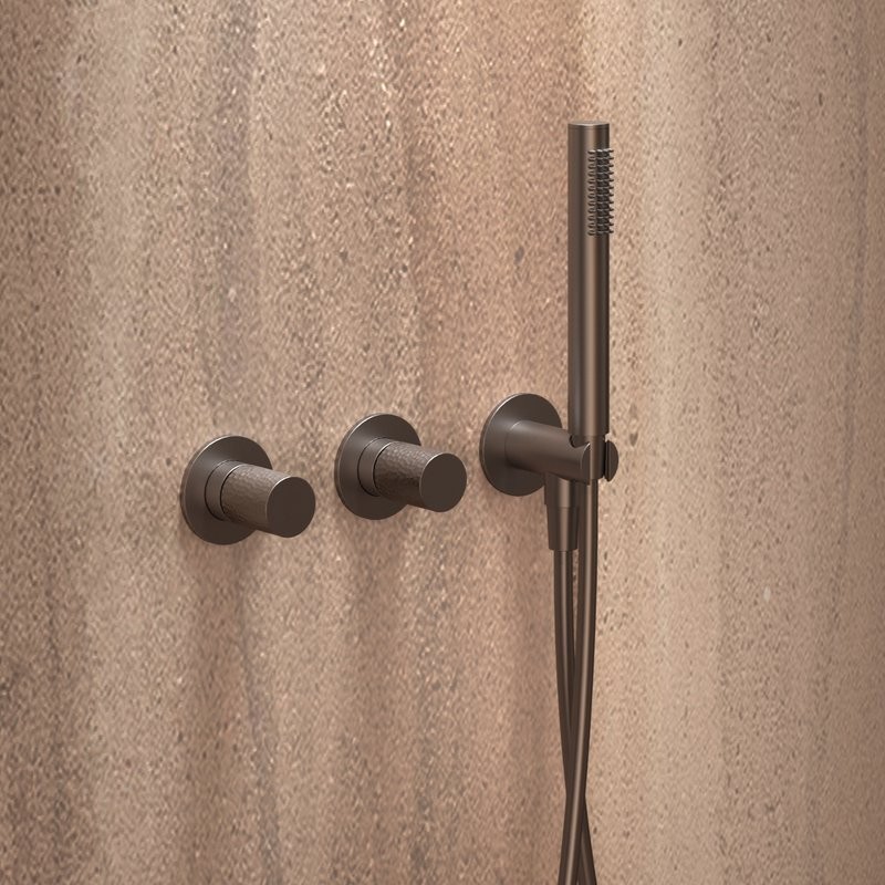 Душевой комплект Vincea Аура VSFW-6AU1GM С ВНУТРЕННЕЙ ЧАСТЬЮ, вороненая сталь