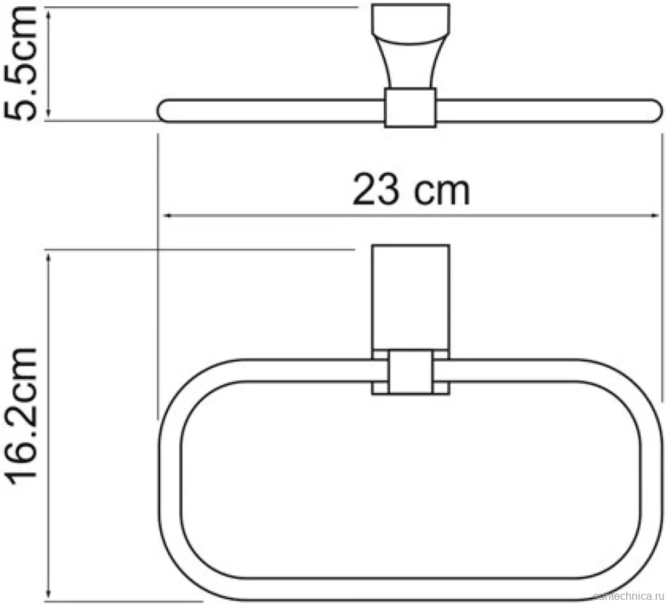 Полотенцедержатель Wasserkraft Exter K-5260