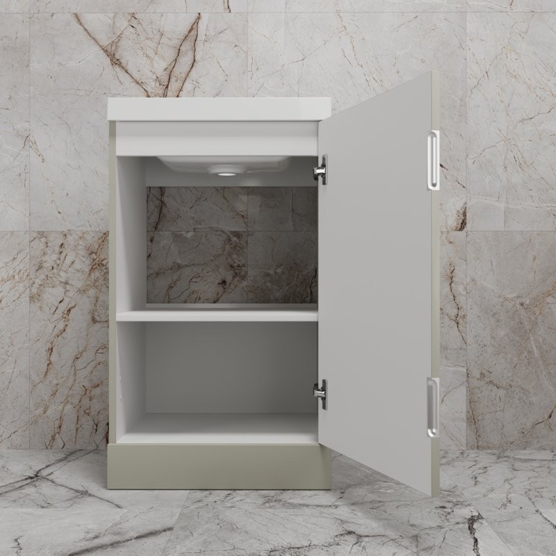 Тумба под раковину без столешницы Style Line Моно 50 напольная, санд серая галька