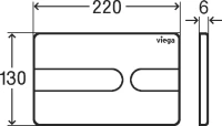 Кнопка смыва Viega Prevista 8613.1 насыщенный черный Кнопка смыва Viega Prevista 8613.1 насыщенный черный