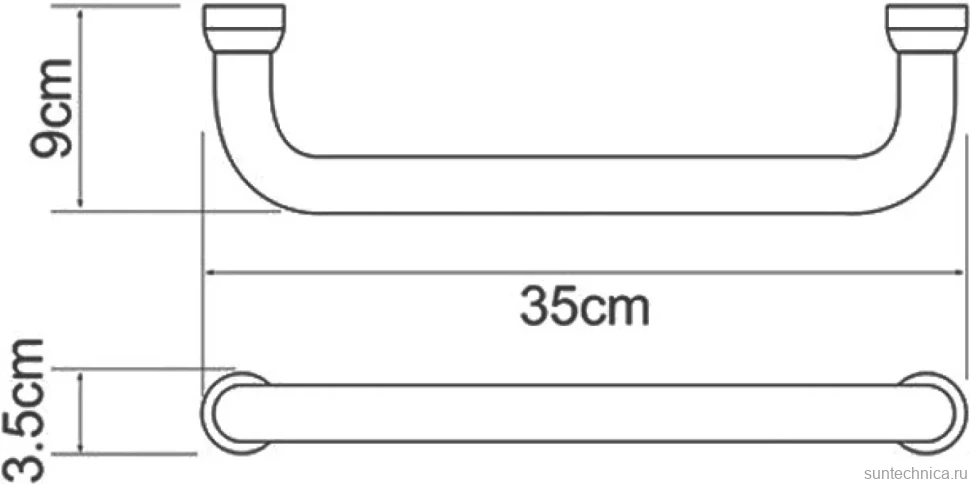 Поручень Wasserkraft K-1066 хром