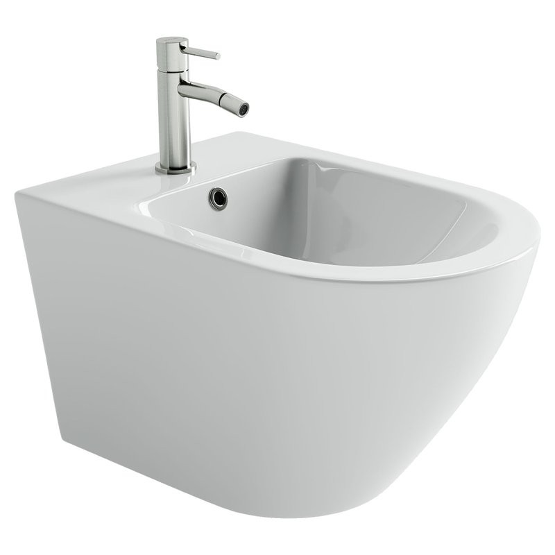 Биде подвесное Ceramicanova Whirl, с крепежом для скрытого монтажа, белый, CN11008