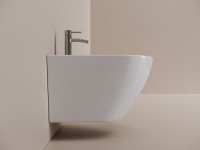 Биде подвесное Ceramicanova Whirl, с крепежом для скрытого монтажа, белый, CN11008