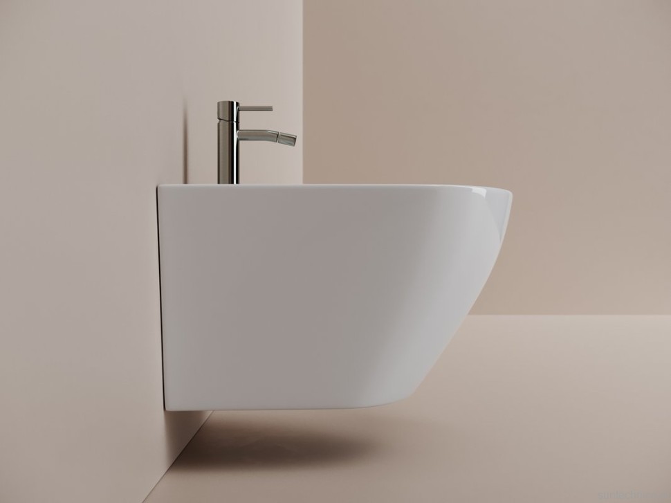 Биде подвесное Ceramicanova Whirl, с крепежом для скрытого монтажа, белый, CN11008