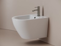 Биде подвесное Ceramicanova Whirl, с крепежом для скрытого монтажа, белый, CN11008