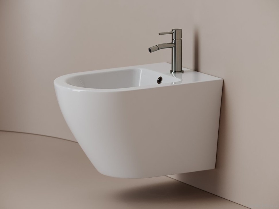 Биде подвесное Ceramicanova Whirl, с крепежом для скрытого монтажа, белый, CN11008
