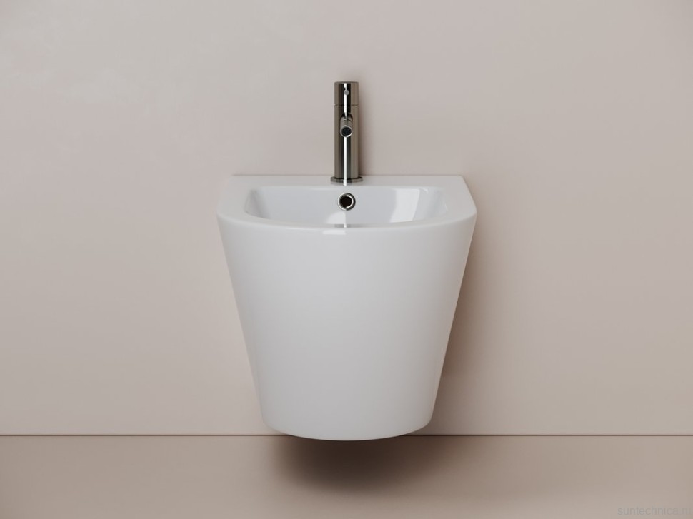 Биде подвесное Ceramicanova Whirl, с крепежом для скрытого монтажа, белый, CN11008