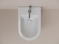 Биде подвесное Ceramicanova Whirl, с крепежом для скрытого монтажа, белый, CN11008