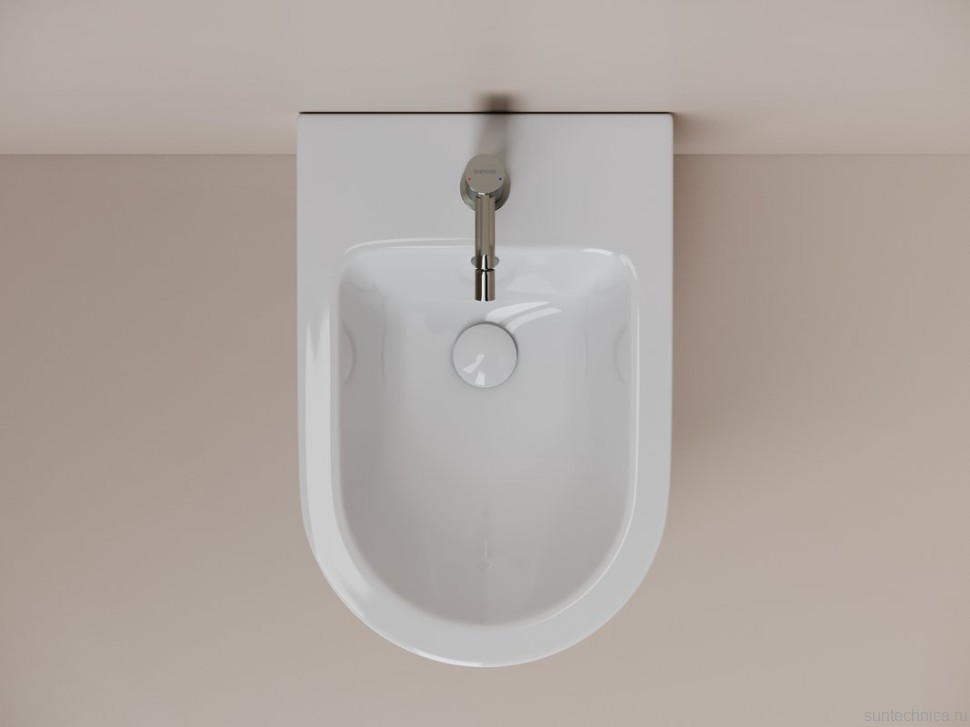 Биде подвесное Ceramicanova Whirl, с крепежом для скрытого монтажа, белый, CN11008