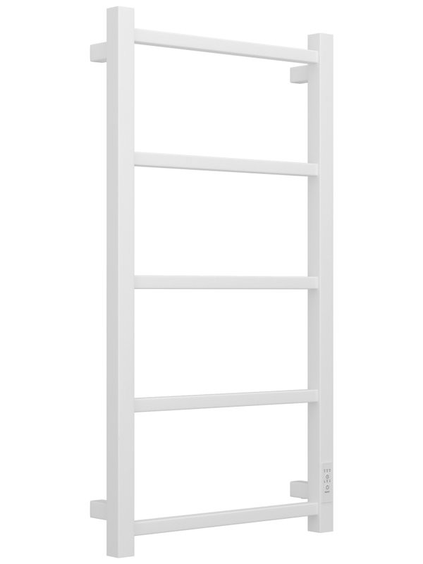 Полотенцесушитель электрический Стилье Формат 26 30526-8040 80x45 см, подключение справа, скрытое подключение справа, матовый белый, лесенка
