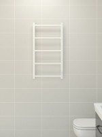 Полотенцесушитель электрический Стилье Формат 26 30526-8040 80x45 см, подключение справа, скрытое подключение справа, матовый белый, лесенка