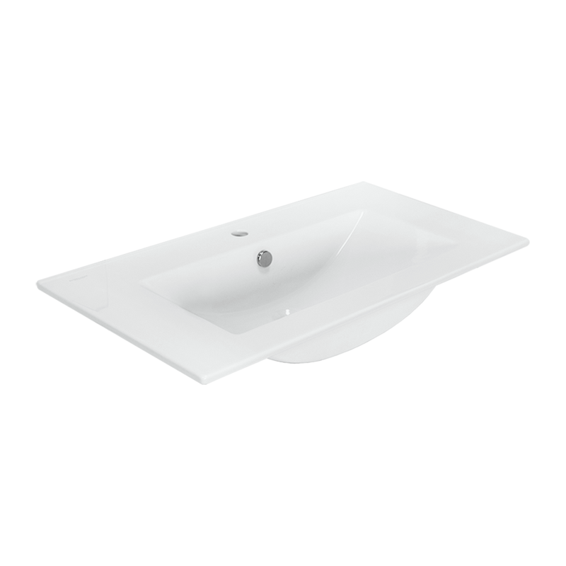 Тумба с раковиной SanStar Lavanti 90 подвесная, дуб вотан, раковина Quadro 90