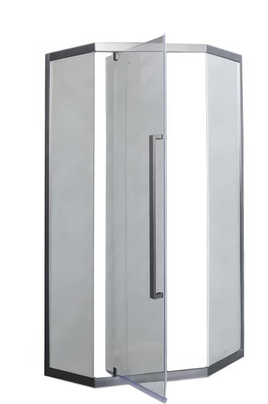 Душевой уголок Grossberg GS9510 90x90 см, профиль оружейная сталь