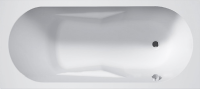 Акриловая ванна Riho Bathtubs Lazy R 180x80 см, правая, пристенная, еurowhite, с каркасом