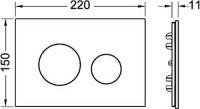 Кнопка смыва TECE Loop Modular 9240665 хром матовый, лицевая панель кофейная