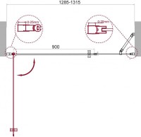 Душевая дверь в нишу BelBagno Etna B-11-30+100-C-Cr