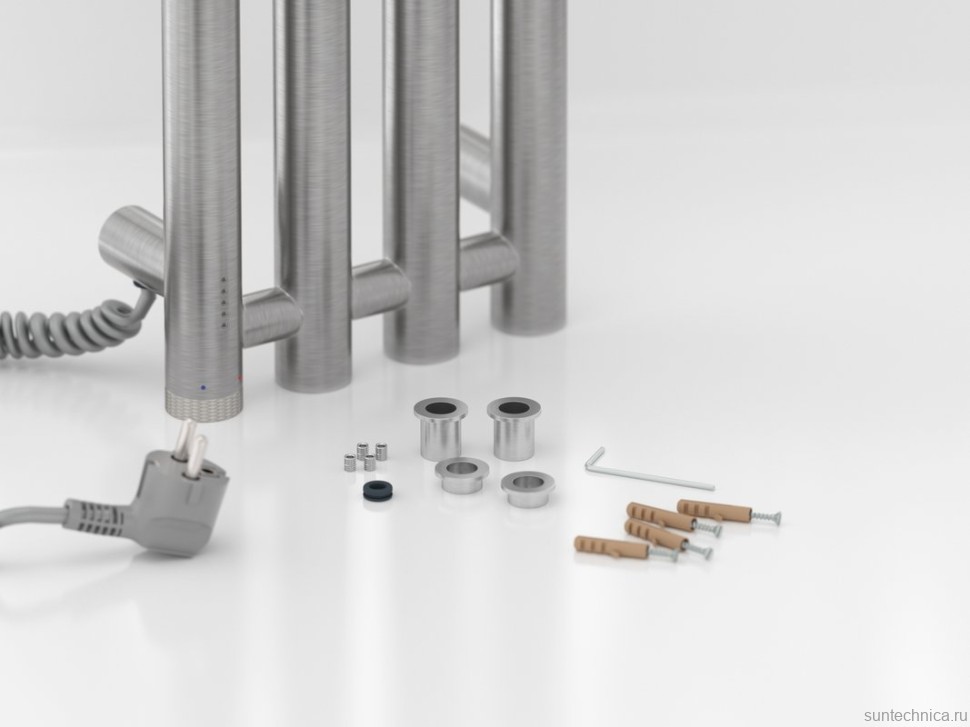 Полотенцесушитель электрический Сунержа Кантата 4.0 071-0886-1559 150x20 см, подключение слева, скрытое подключение слева, сатин, I-образный