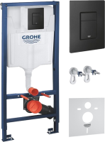 Система инсталляции для унитазов Grohe 38811KFO 3 в 1 с кнопкой смыва с шумоизоляционной панелью Grohe 37131000