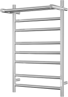 Полотенцесушитель электрический Bauedge Stil Shelf R 50х80, с полкой, нержавеющая сталь полированная