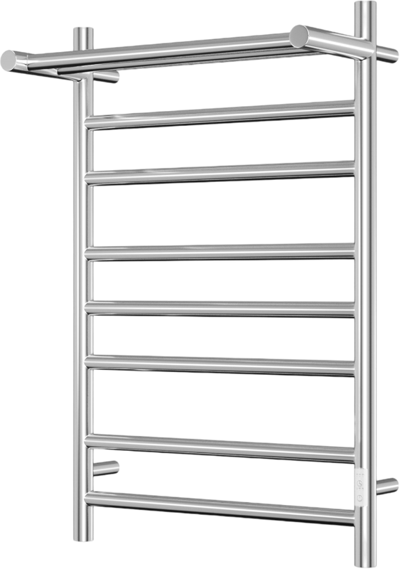 Полотенцесушитель электрический Bauedge Stil Shelf R 50х80, с полкой, нержавеющая сталь полированная