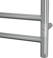 Полотенцесушитель электрический Bauedge Stil Shelf R 50х80, с полкой, нержавеющая сталь полированная