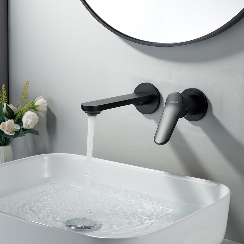 Смеситель для раковины/умывальника встраиваемый Shevanik S4341H, черный