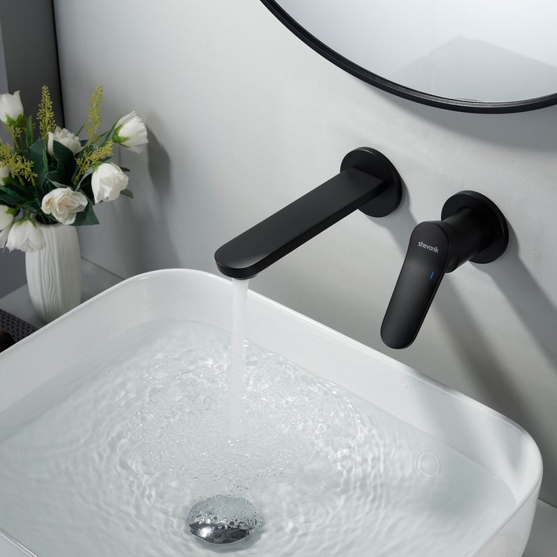 Смеситель для раковины/умывальника встраиваемый Shevanik S4341H, черный