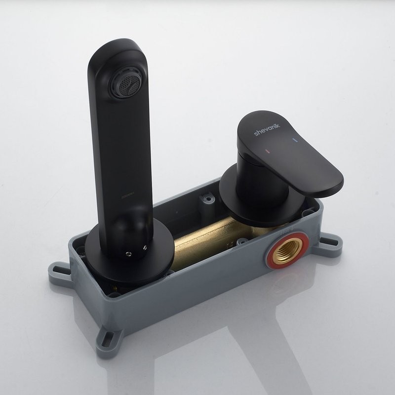 Смеситель для раковины/умывальника встраиваемый Shevanik S4341H, черный