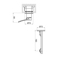 Смеситель для раковины/умывальника встраиваемый Shevanik S4341H, черный Смеситель для раковины/умывальника встраиваемый Shevanik S4341H, черный