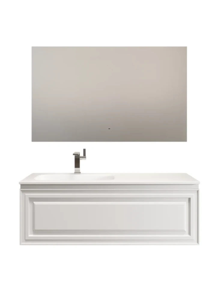 Мебель для ванной комнаты Sancos Very 120 L подвесная, 1 ящик, bianco