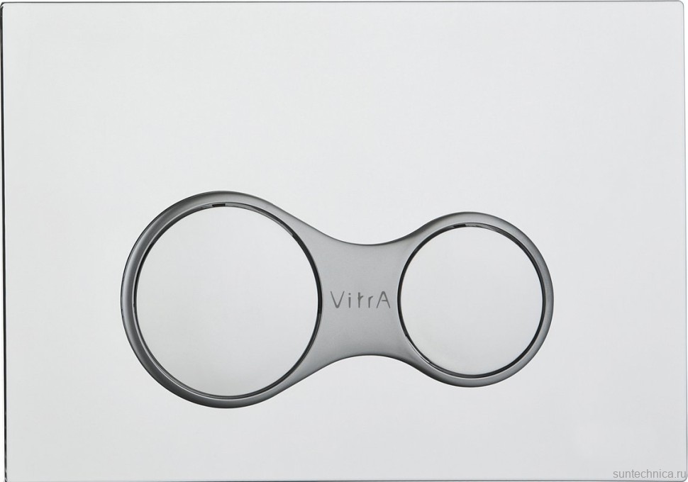 Смывной бачок скрытого монтажа VitrA V12 762-1740-01 + Кнопка смыва VitrA Sirius 740-0480 глянцевый хром