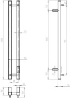 Полотенцесушитель электрический Bauedge Stella R 8х80, белый