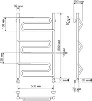 Полотенцесушитель водяной Secado Валенсия 4603777476717 85x55 см, бронза, лесенка, латунь