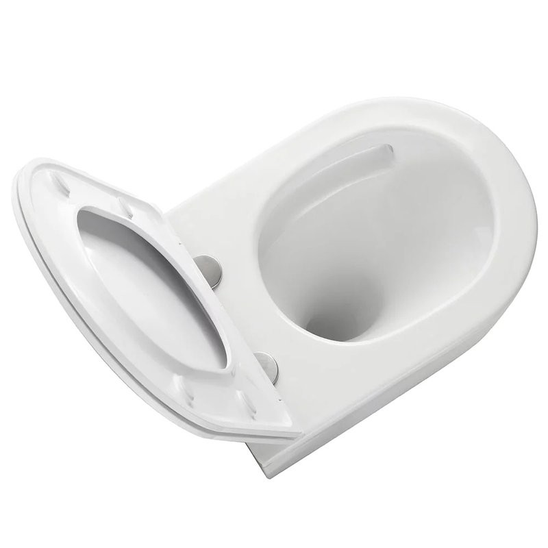 Унитаз подвесной Veconi Rino VRI-49T безободковый, с микролифтом, белый глянец