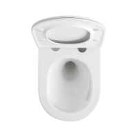 Унитаз подвесной Veconi Rino VRI-49T безободковый, с микролифтом, белый глянец