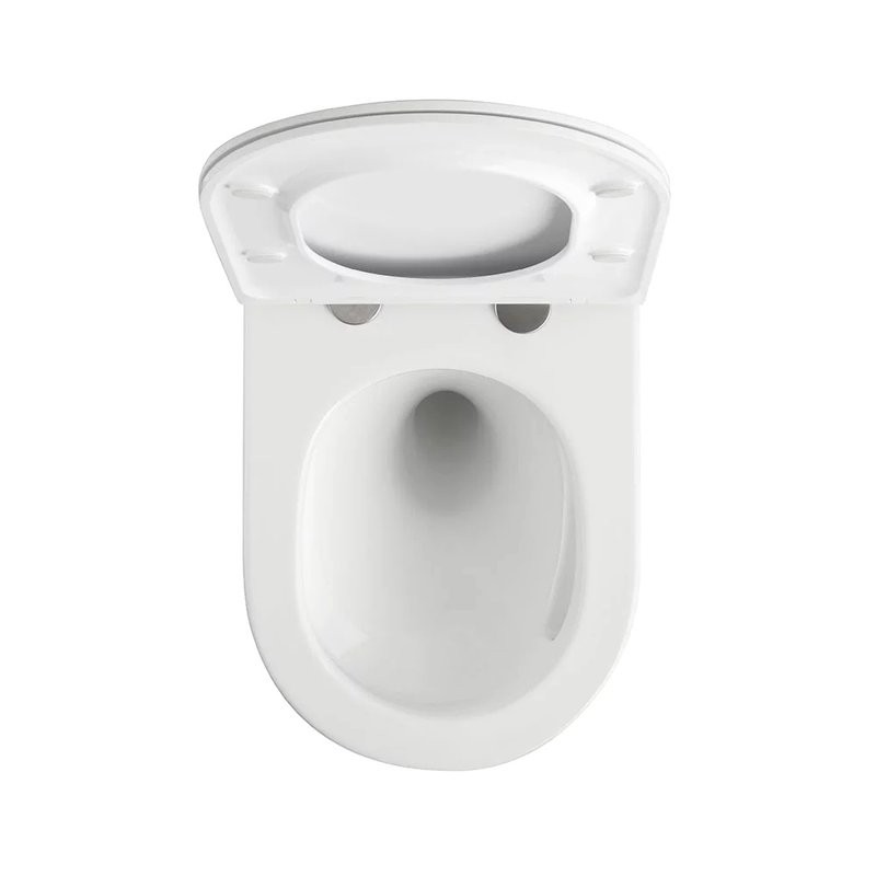 Унитаз подвесной Veconi Rino VRI-49T безободковый, с микролифтом, белый глянец